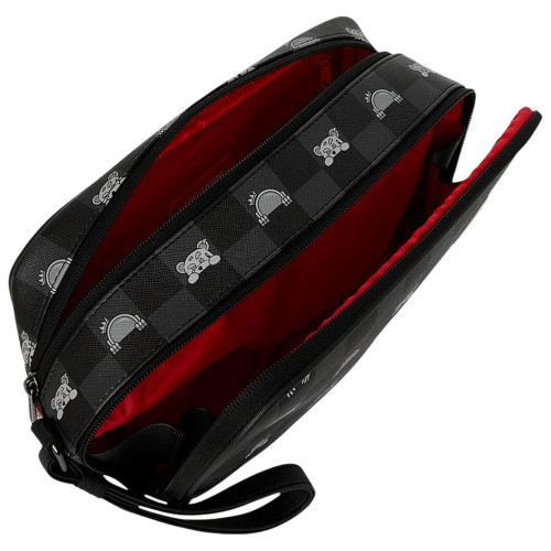 Sprayground Νεσεσέρ Gray Peeking Character Check Toiletry Brick Bag